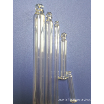 Pipettes de verre clair directement Round-Ball avec ampoule